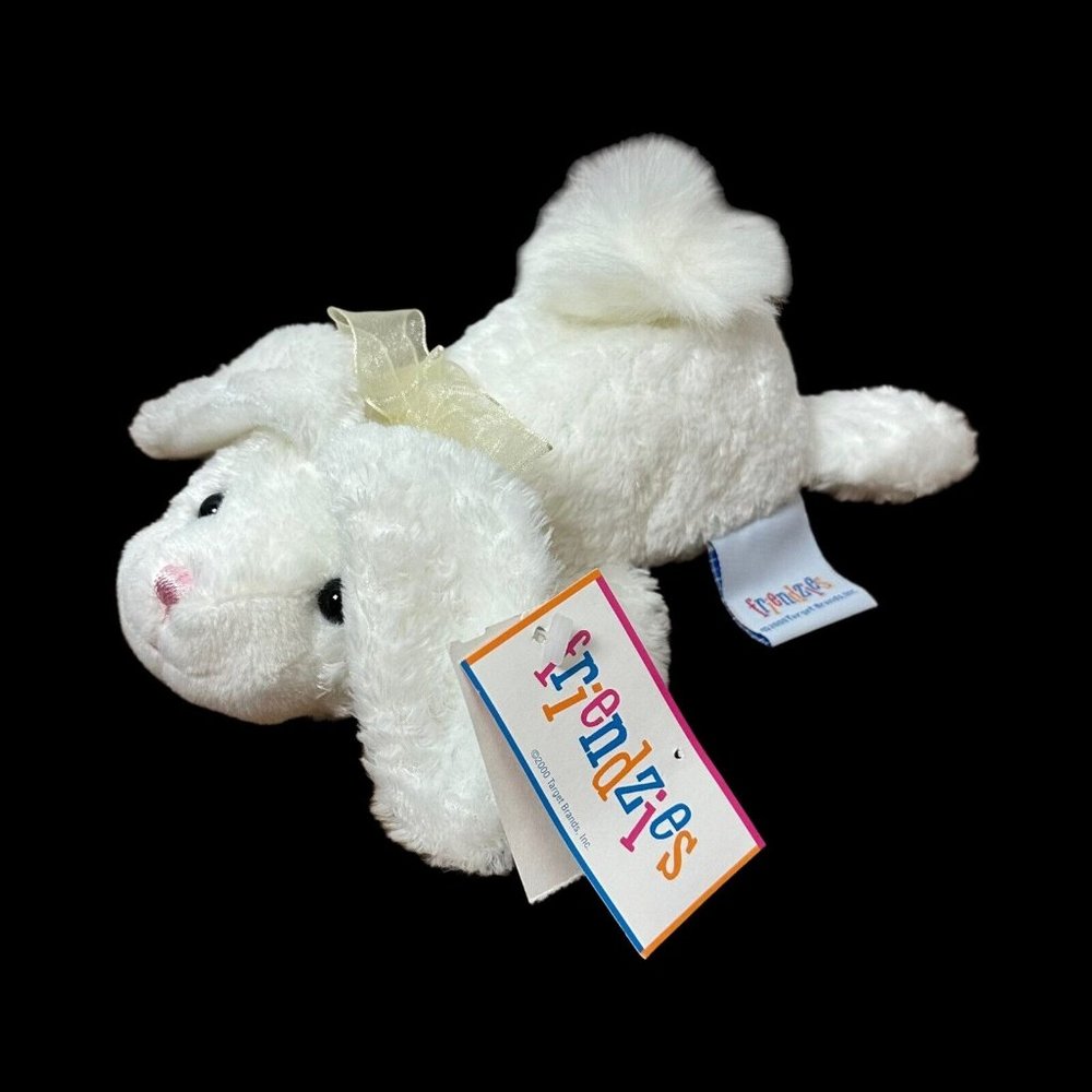 Friendzies Bunny Plush Rabbit Stuffed Animal Target 2000 Floppy White Vintage